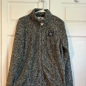 Gray Fleece Zip-Up Jacket